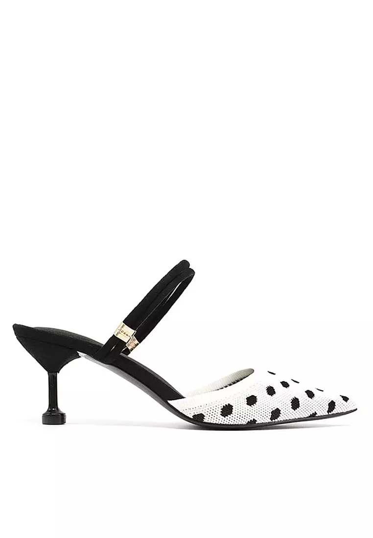 VANSA  Polka Dots Pointed Toe Heels VSW-H8015