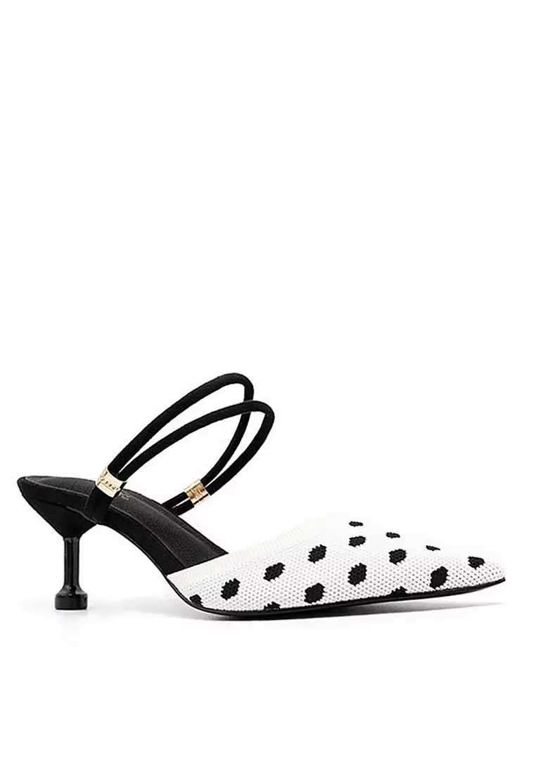 VANSA  Polka Dots Pointed Toe Heels VSW-H8015