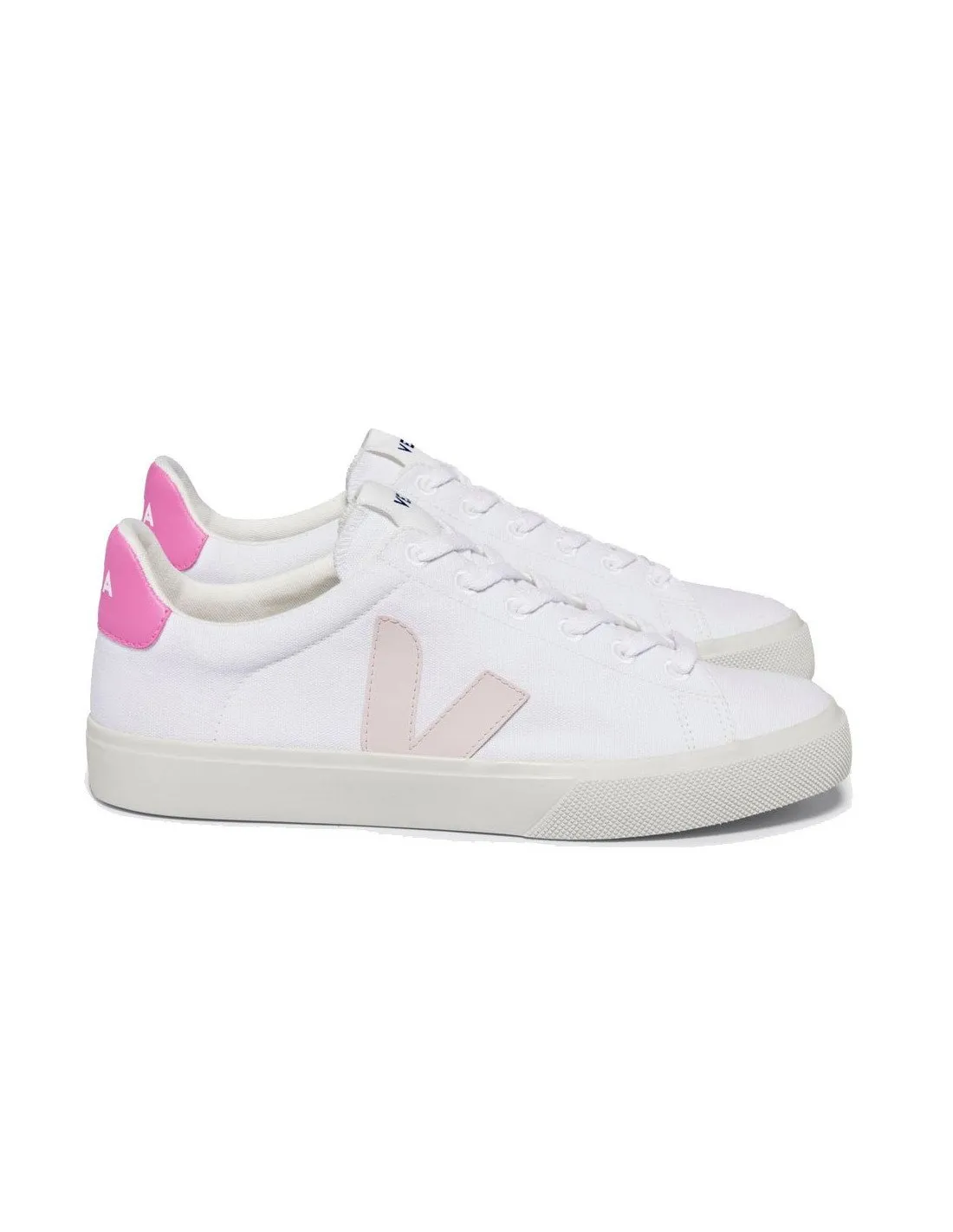 Veja Campo Canvas White Pink Women's Sneakers