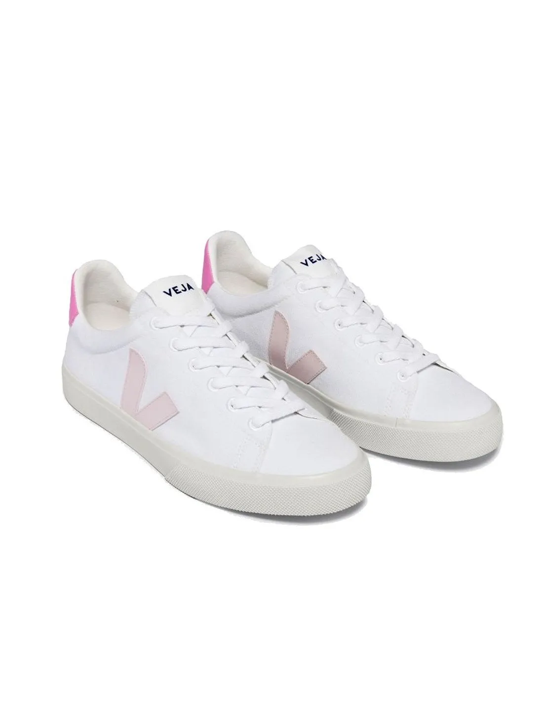 Veja Campo Canvas White Pink Women's Sneakers