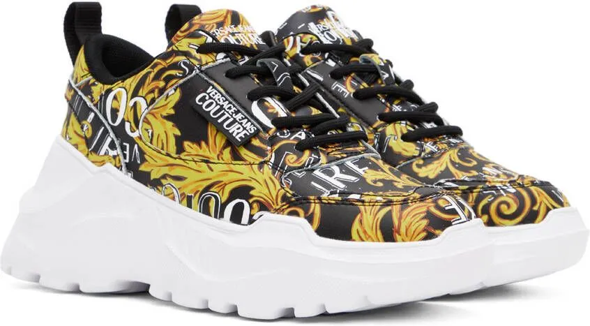 Versace Jeans Couture Black & Yellow Speedtrack Sneakers