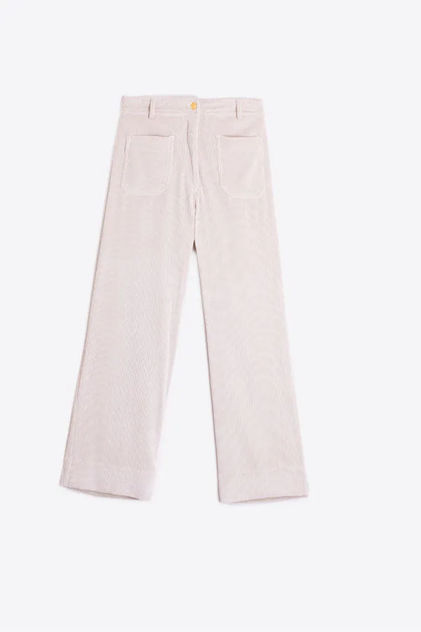 Vilagallo DORIN ECRU CORDUROY TROUSERS