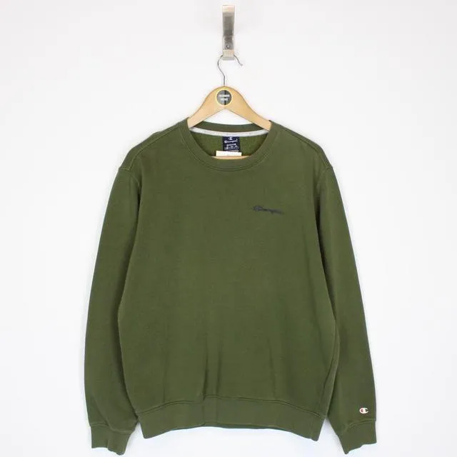 Vintage 00s Champion Green Sweatshirt Jumper