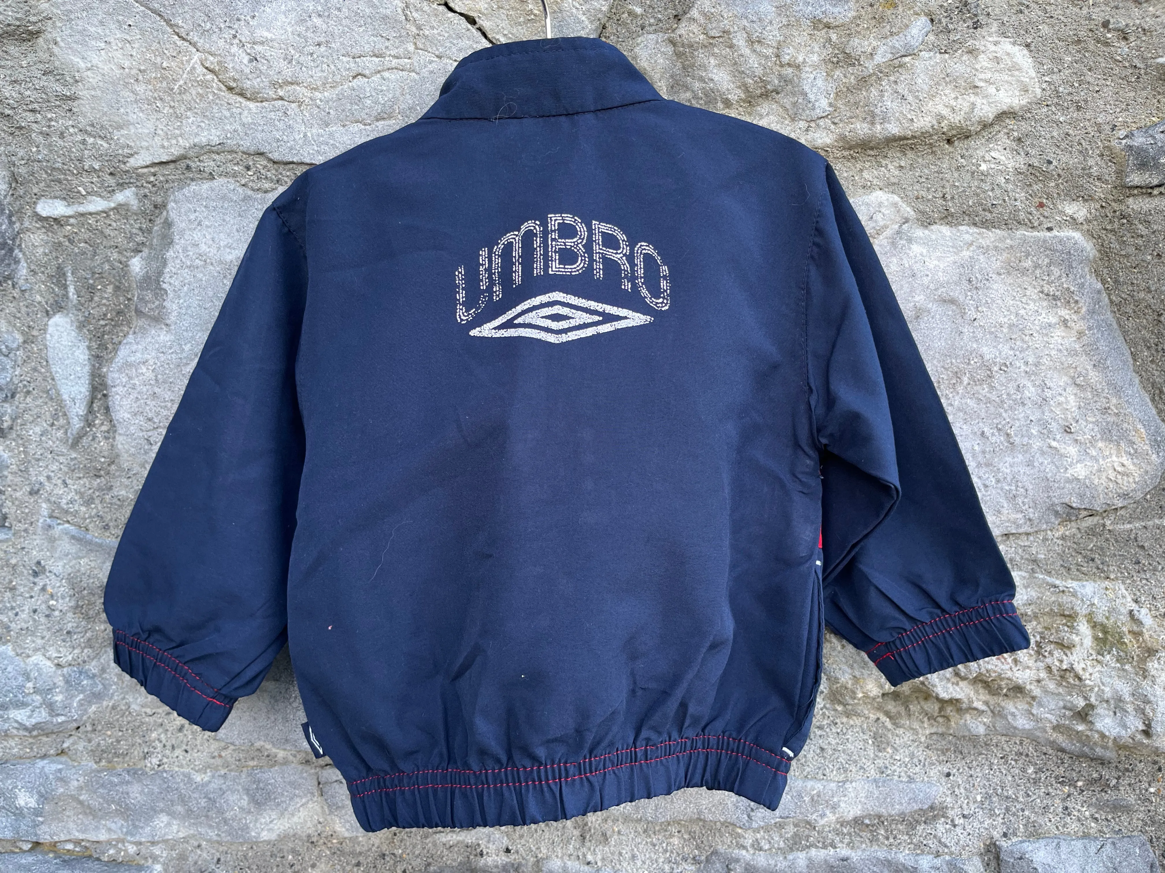 Vintage 1990s Umbro Navy Sports Jacket for Baby Boys 6-9 Months (68-74cm)