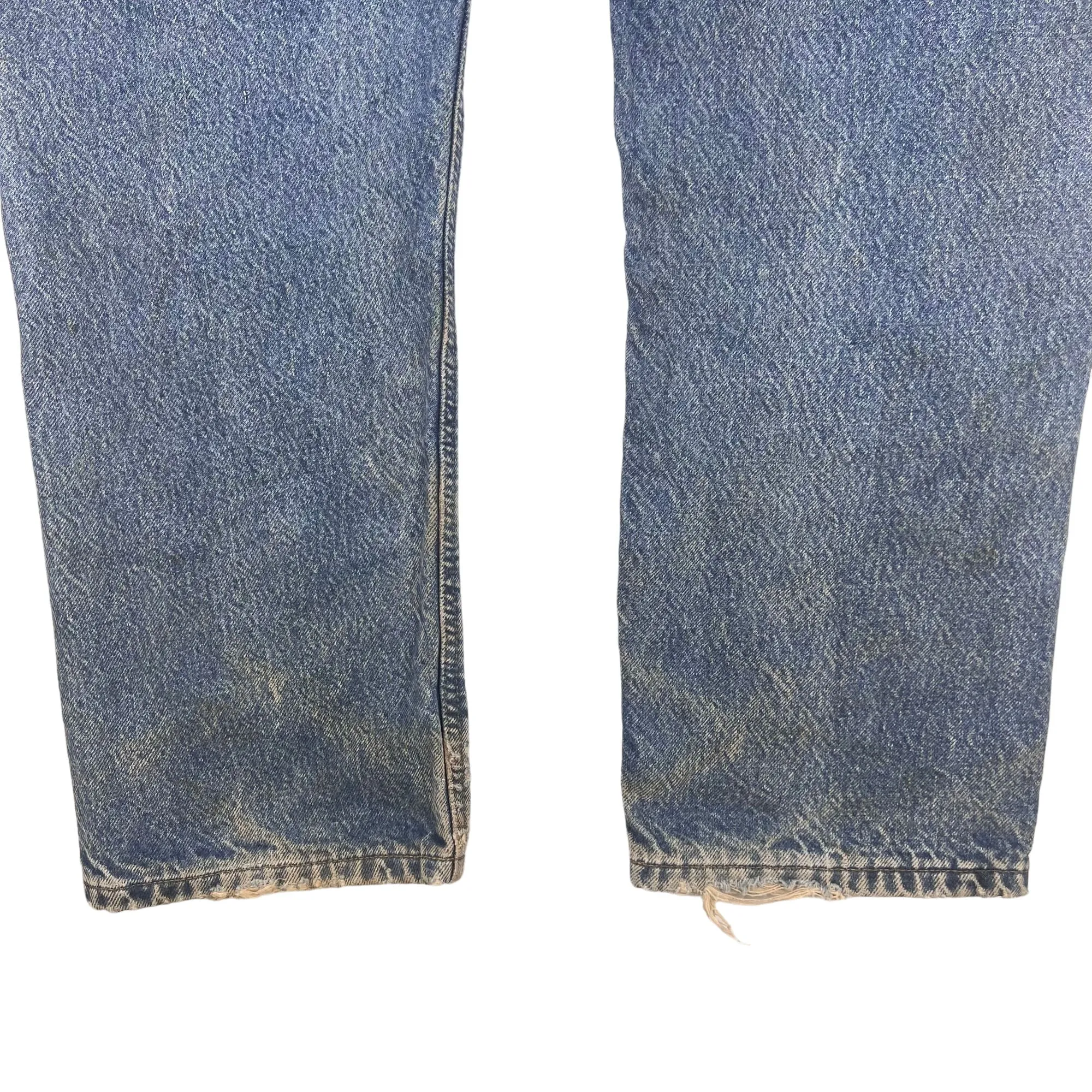 Vintage Carhartt Flannel Lined Denim Jeans Blue B21 DST