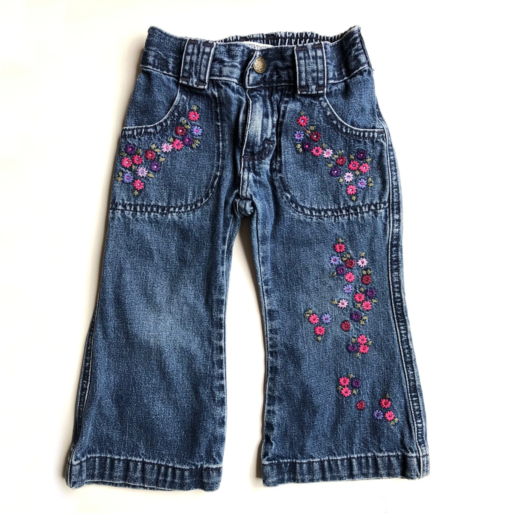 Vintage Oshkosh embroidered jeans size 12-18 months