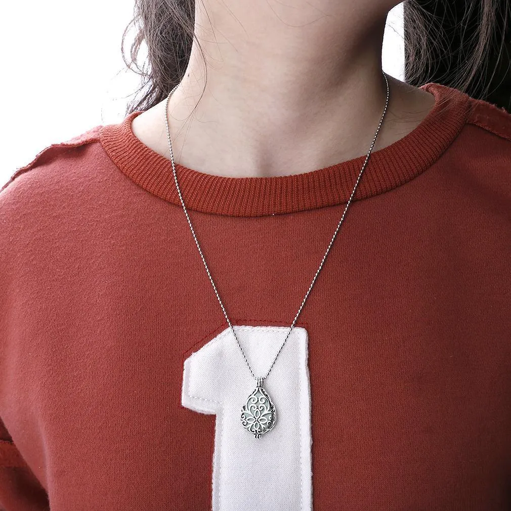 Women's Necklace with Vintage Teardrop Pendant