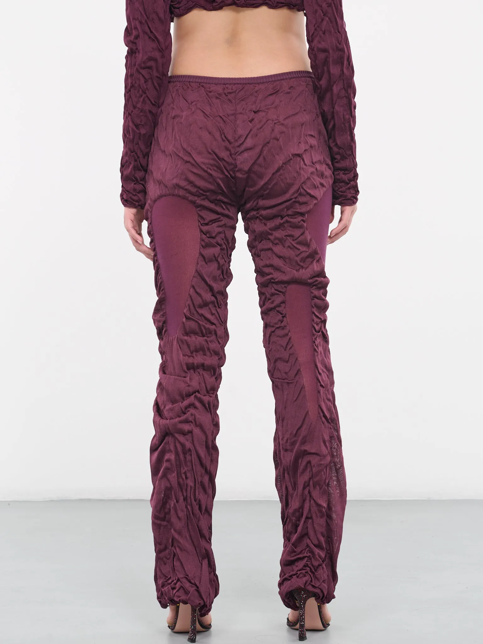 Wet Knit Trousers (WETLOOK-KNITTED-MAROON-PURPLE_