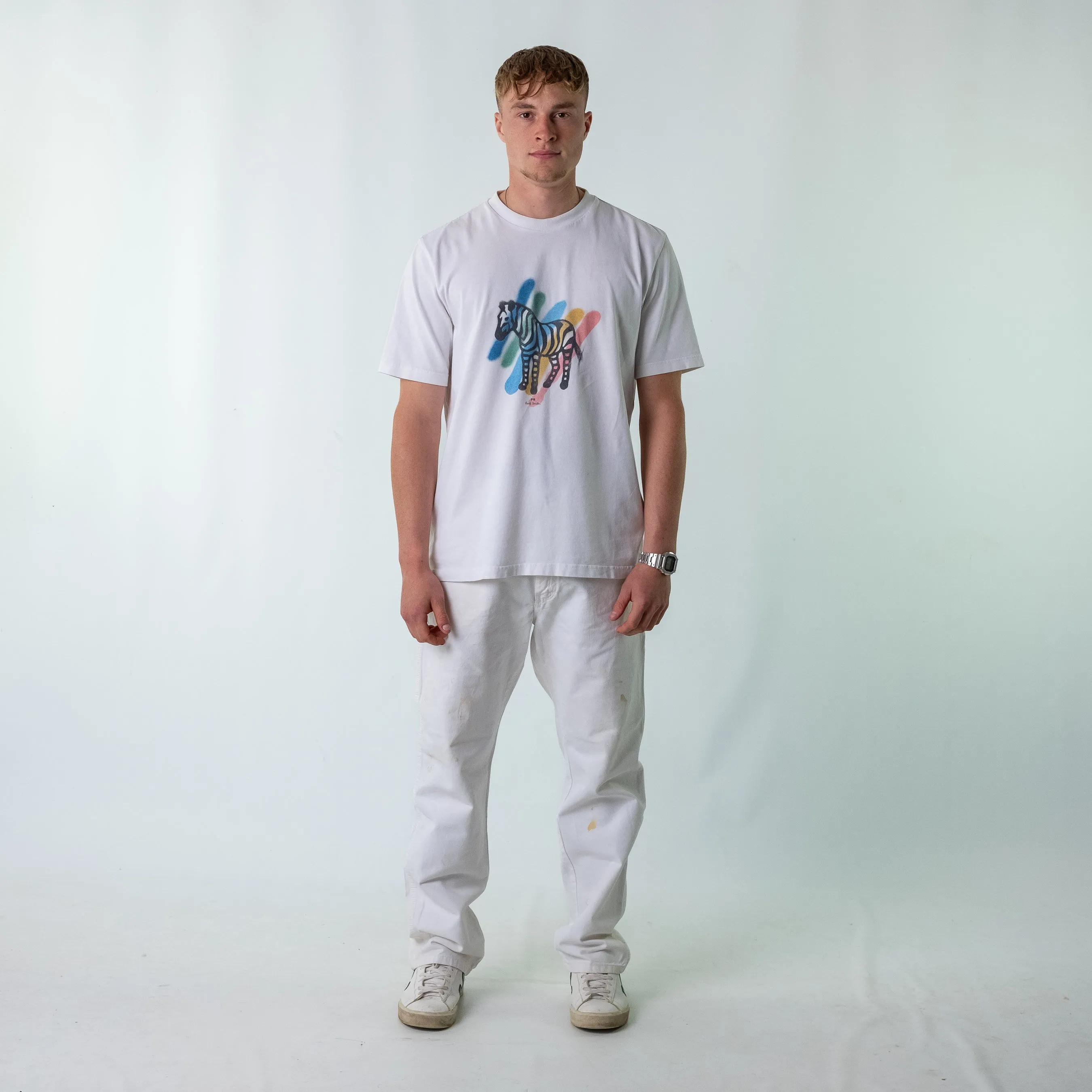 White 90s Dickies Canvas Carpenter Jeans Baggy Pants (36x32)