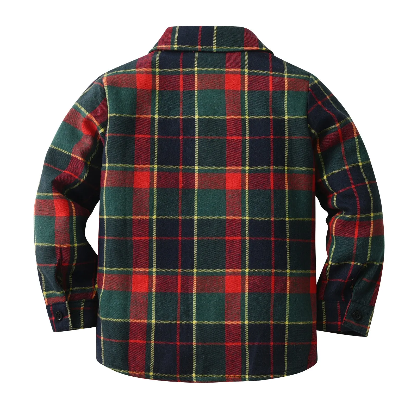 Wholesale Color-block Checked Shirts for Baby Boys