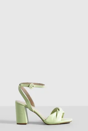 Wide Width Twist Detail Block Heels