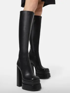 Chunky Heel Platform Women's Boots