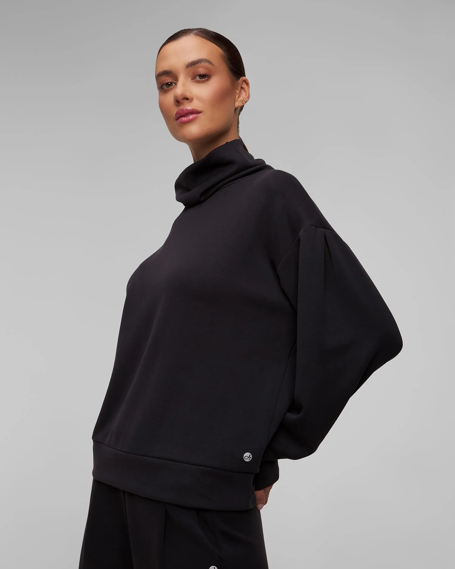 Women's black modal sweatshirt Deha D12004-10009