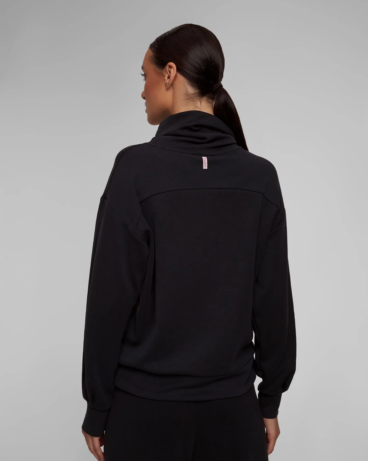 Women's black modal sweatshirt Deha D12004-10009