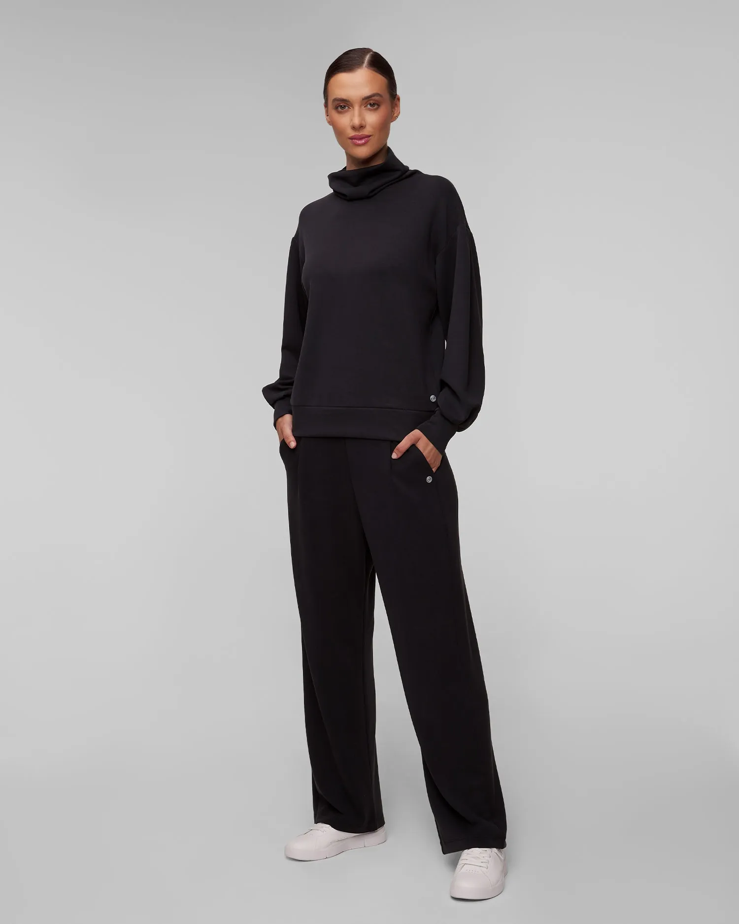 Women's black modal sweatshirt Deha D12004-10009