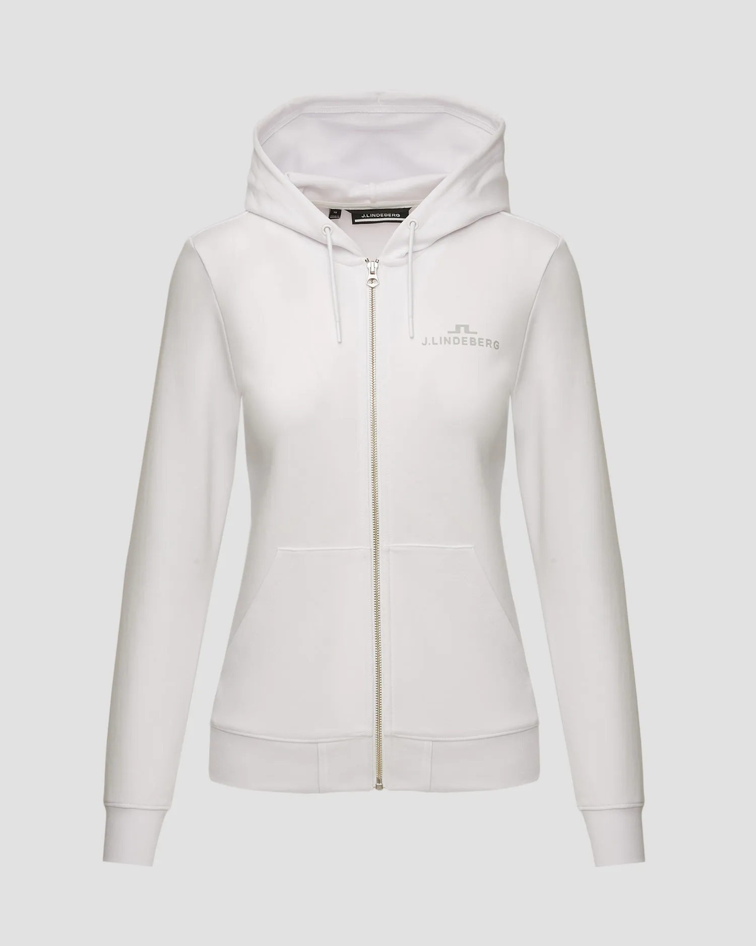 Women's white sweatshirt J.Lindeberg W Alpha Zip Hood AWJS10928-white