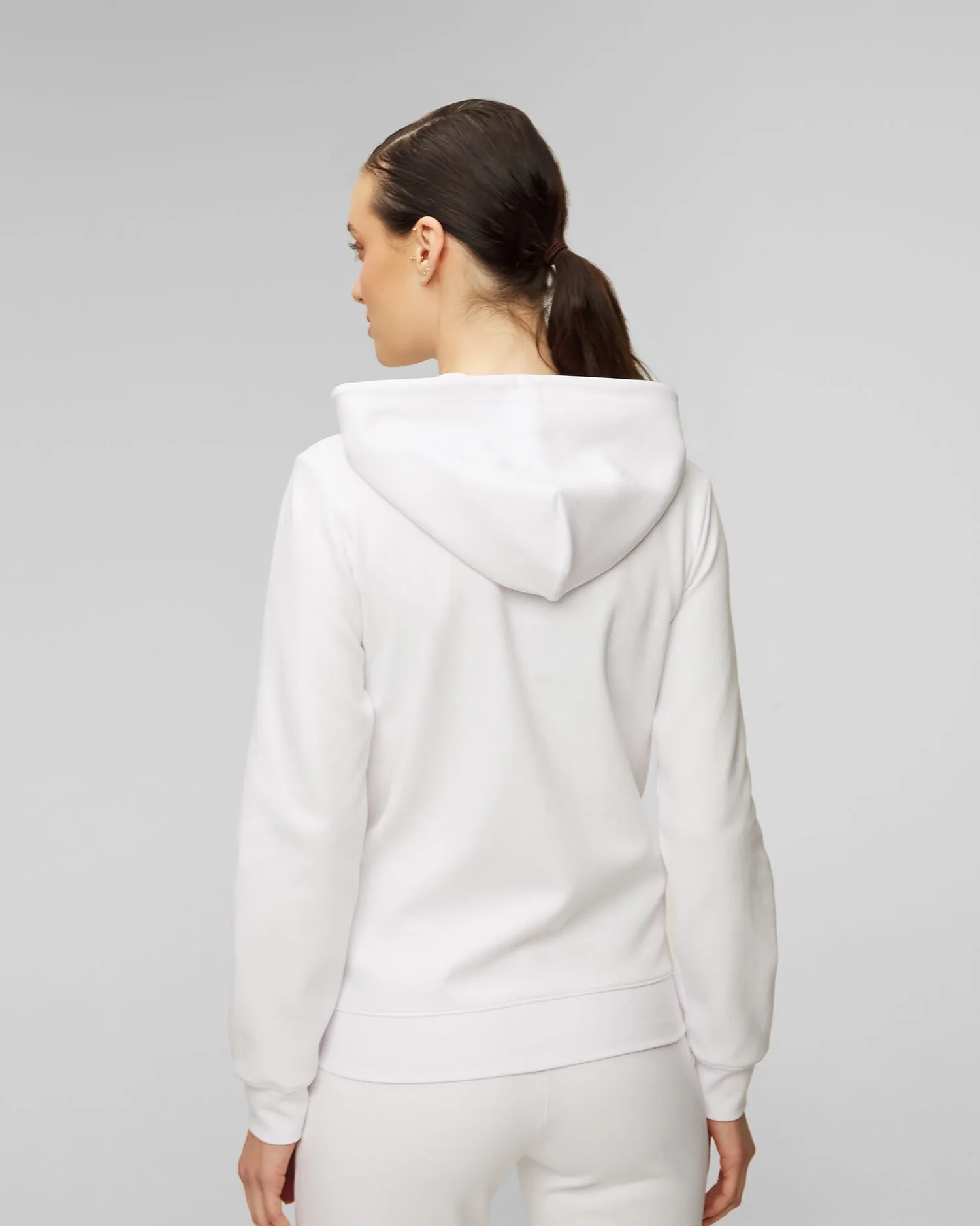 Women's white sweatshirt J.Lindeberg W Alpha Zip Hood AWJS10928-white