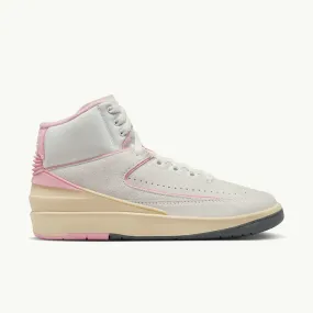 Women's Air Jordan 2 Retro - Summit White/Gym Red/Medium Pink