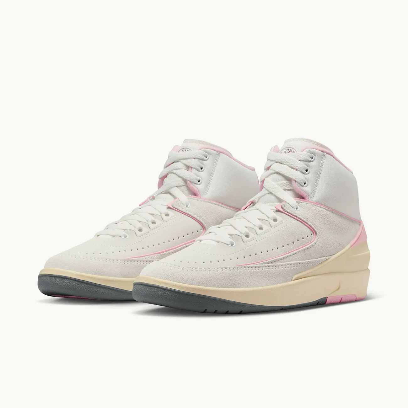 Women's Air Jordan 2 Retro - Summit White/Gym Red/Medium Pink