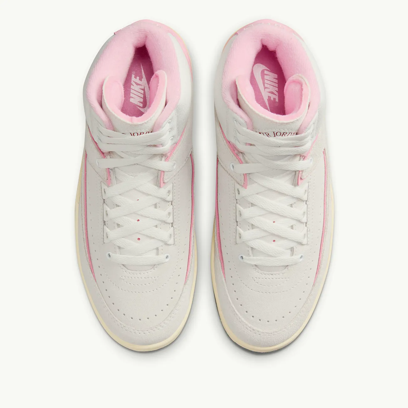 Women's Air Jordan 2 Retro - Summit White/Gym Red/Medium Pink