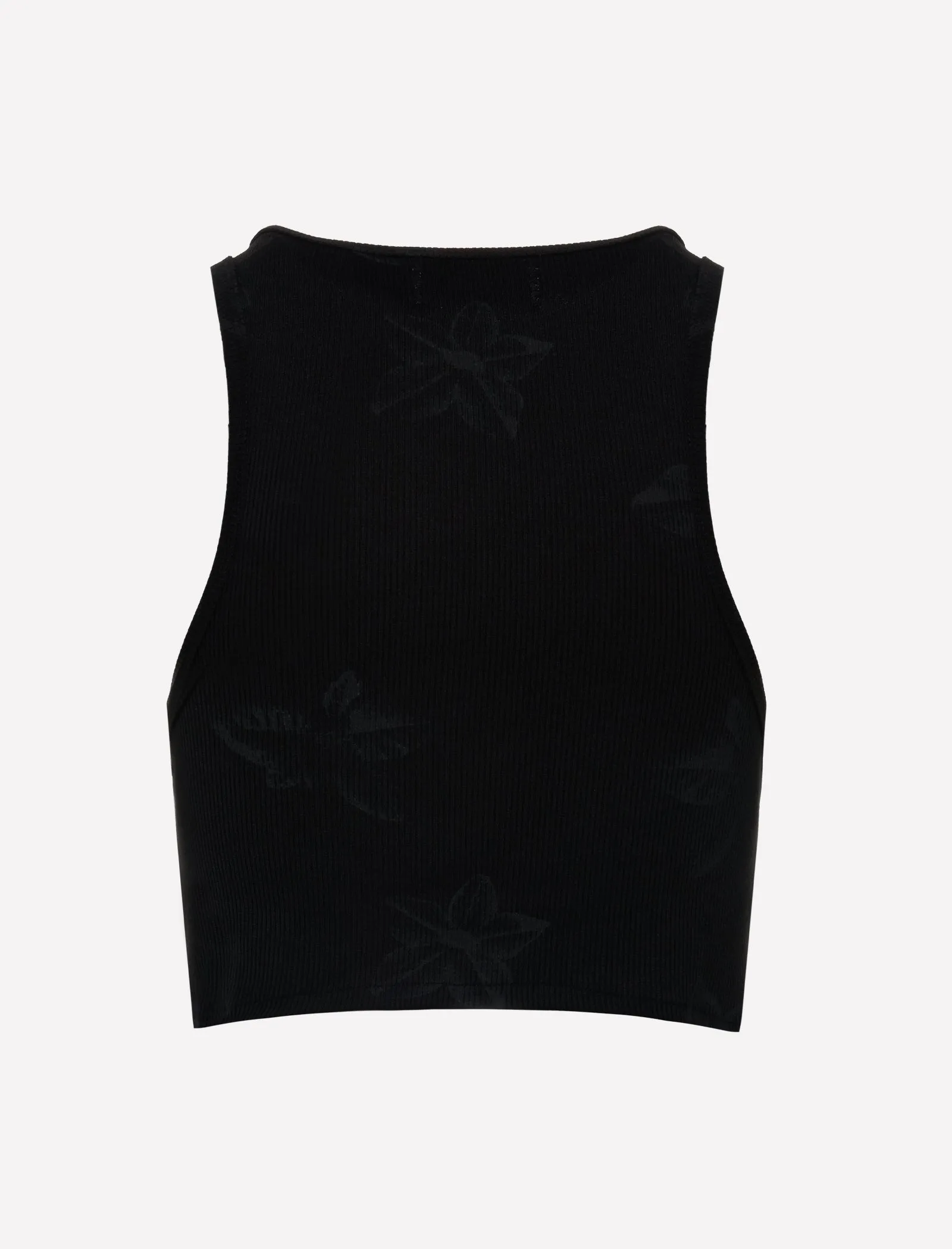 WOMEN'S FLORAL RIBBED TANK