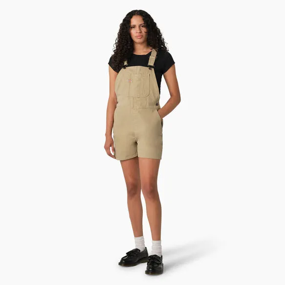 Women's Relaxed Fit Duck Bib Shortalls, 4