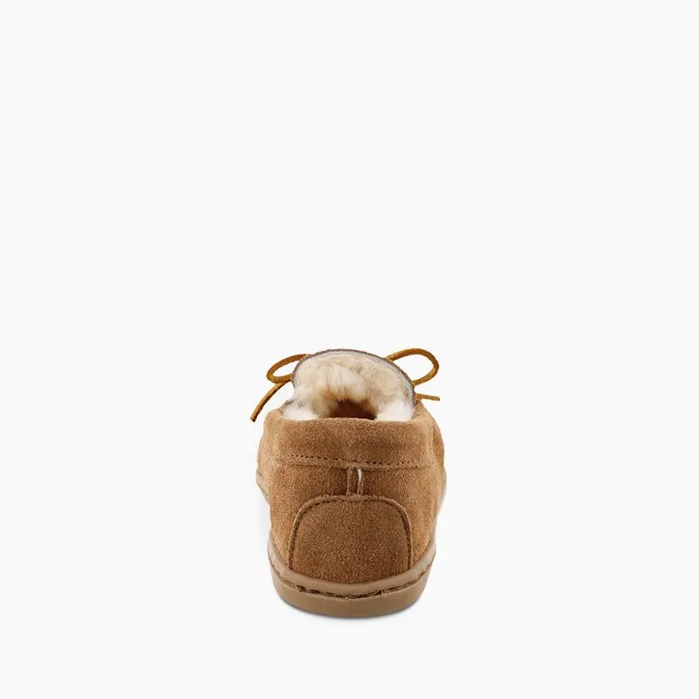  Women's Sheepskin Hardsole Moccasin in Tan  