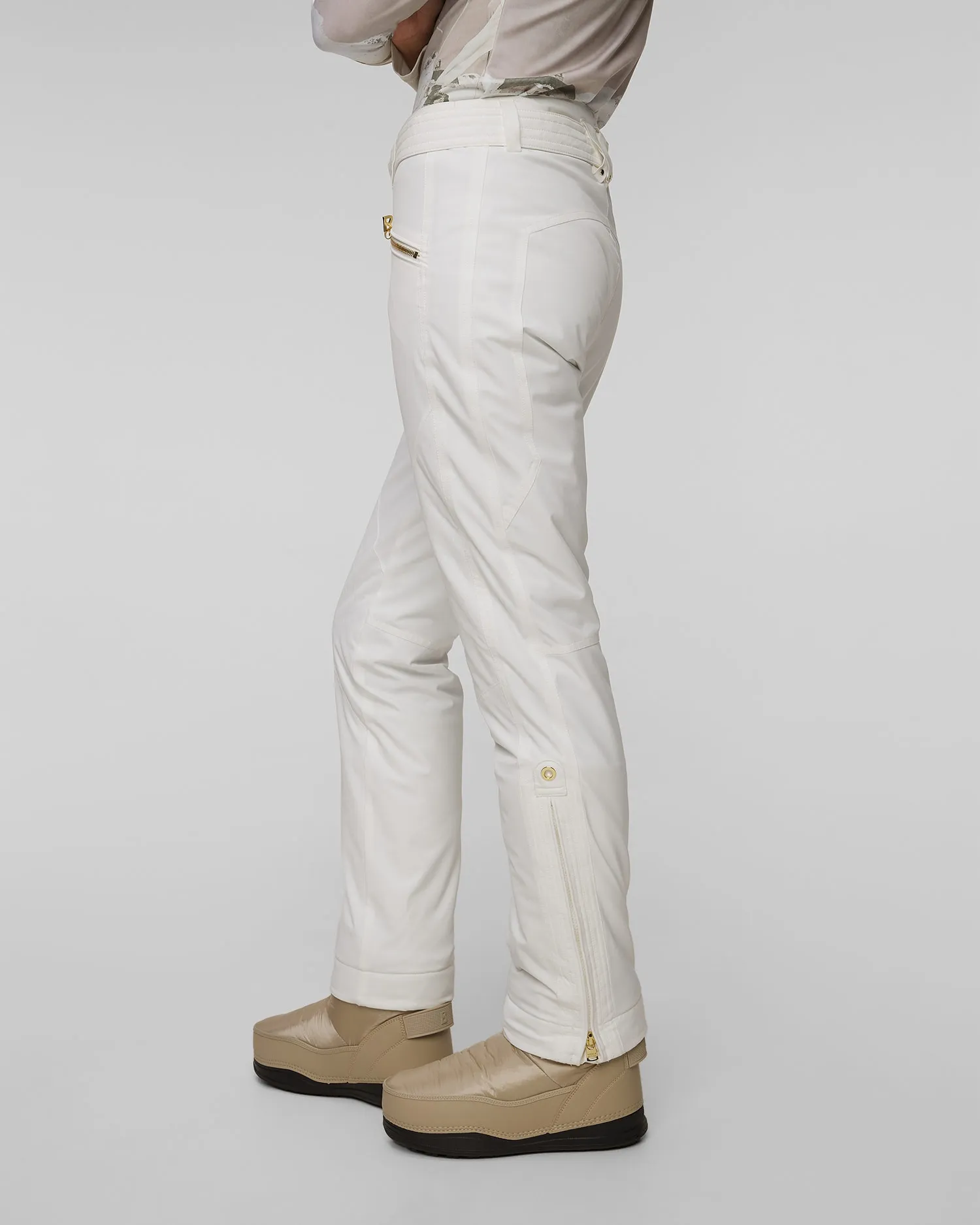 Women’s white ski trousers BOGNER Fraenzi1 11594816-753