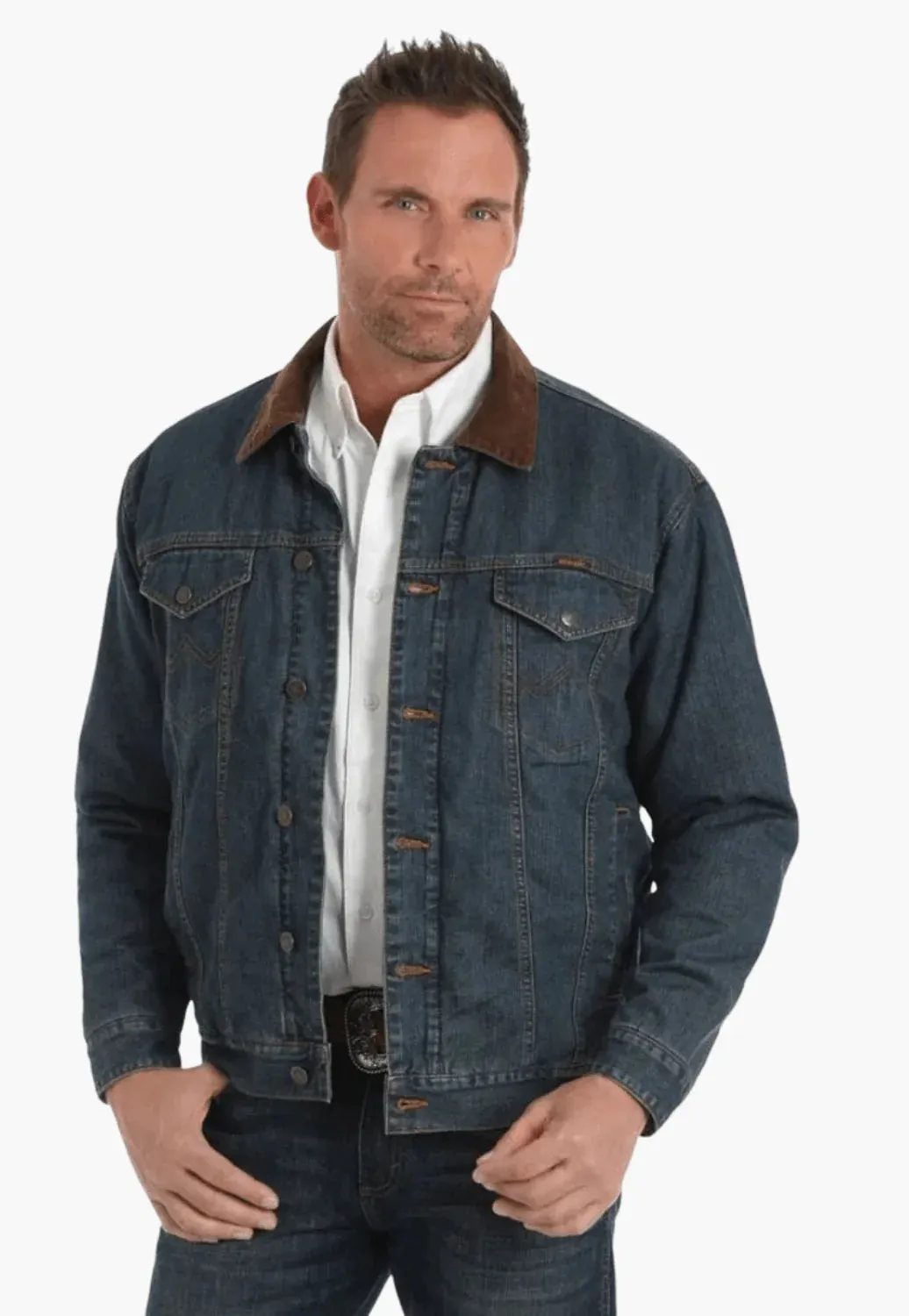 Wrangler Men's Blanket Lined Denim Jacket: Search for more comfortable and warm Wrangler denim jackets for men.