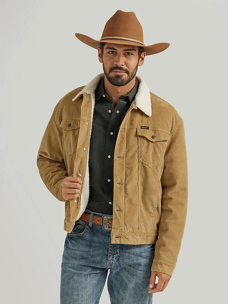 Wrangler Men's Corduroy Jacket in Wheat Color