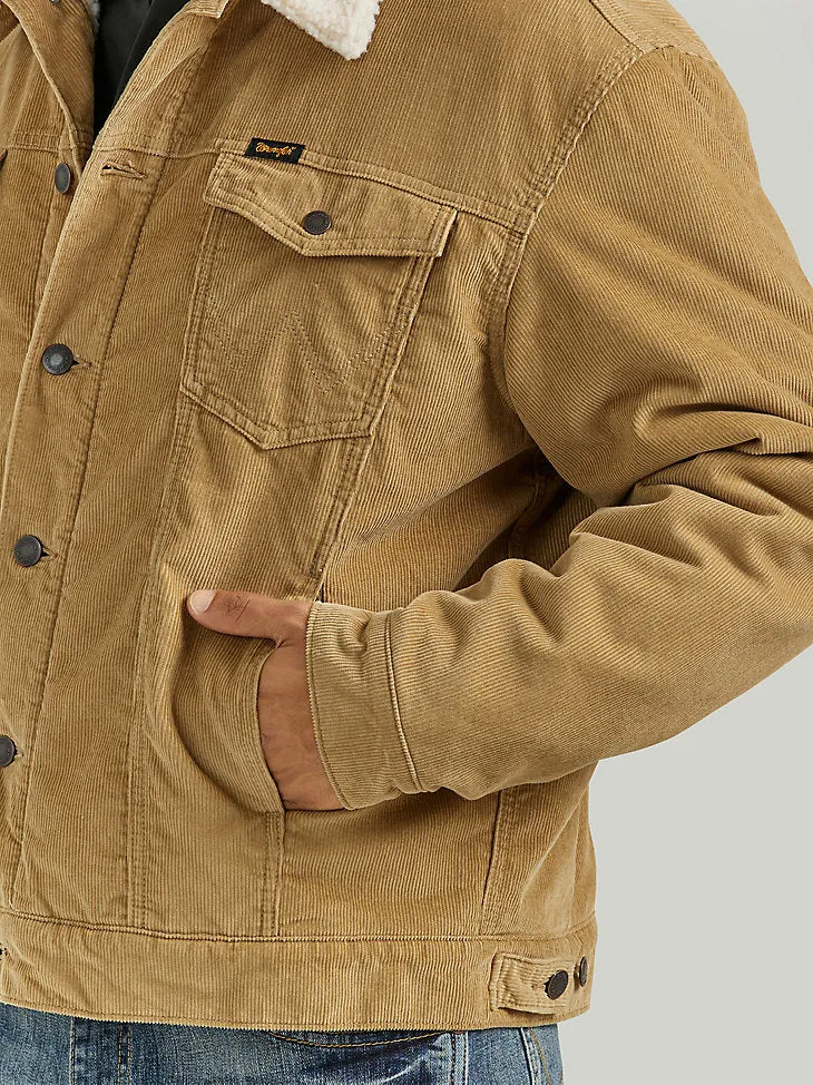 Wrangler Men's Corduroy Jacket in Wheat Color