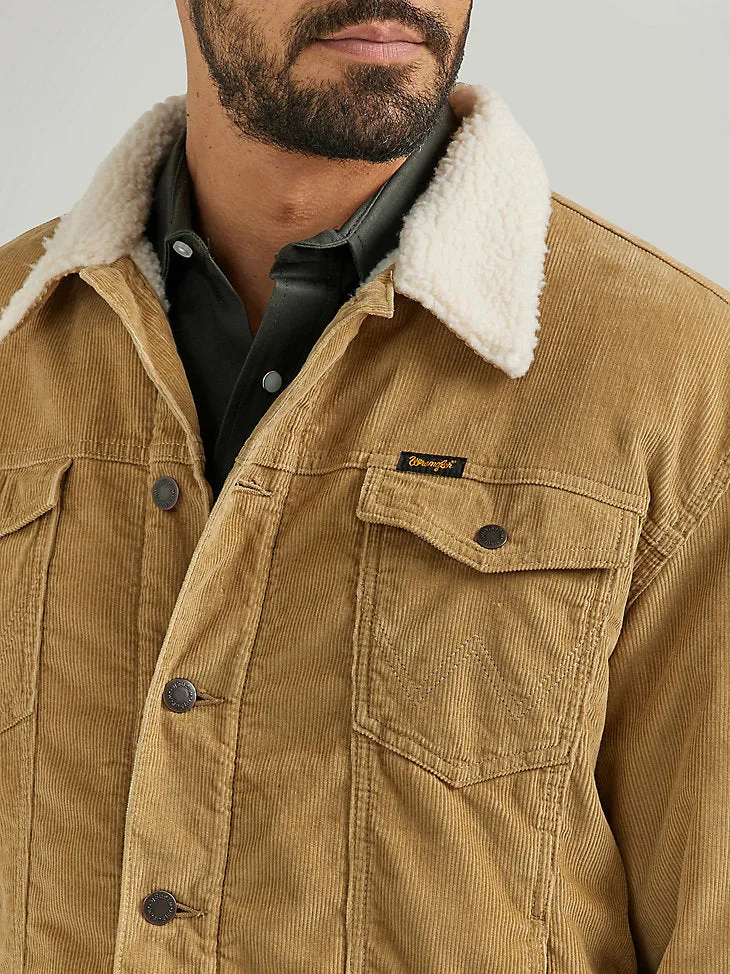 Wrangler Men's Corduroy Jacket in Wheat Color