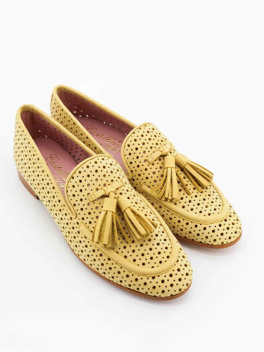 Yellow nubuck Portovenero loafers