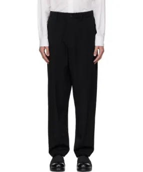 YOHJI YAMAMOTO Black Gabardine Stitch Trousers