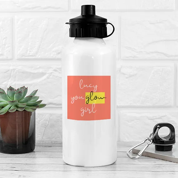 White Water Bottle for Women - Glow in the Dark