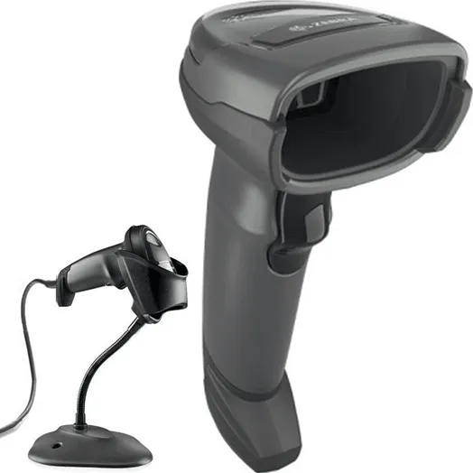 Zebra DS4608 2D-SR Barcode Scanner Kit Set USB with Stand Black DS4608-SR7U2100SGW